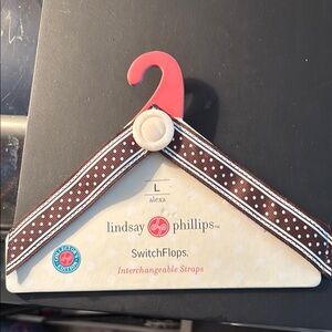Lindsay Phillips Brown and White Polka Dot Straps